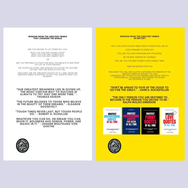 Greatest Motivational & Inspirational Quotes of All Time Book Bundle