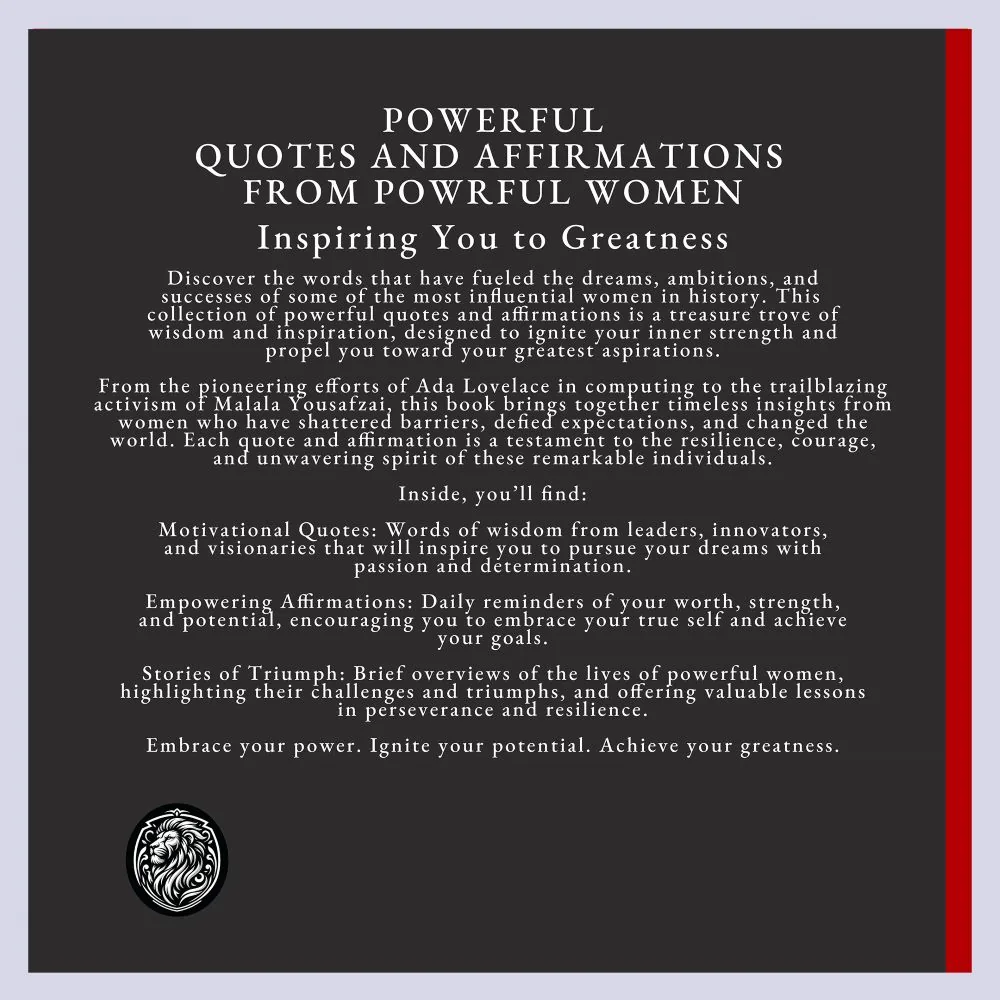 Powerful Quotes and Affirmations from Powerful Women Book