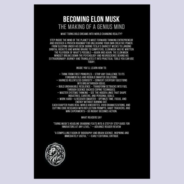 Elon Musk Book BACK