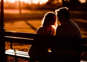 Romantic couple sharing intimate moment showing genuine love and connection