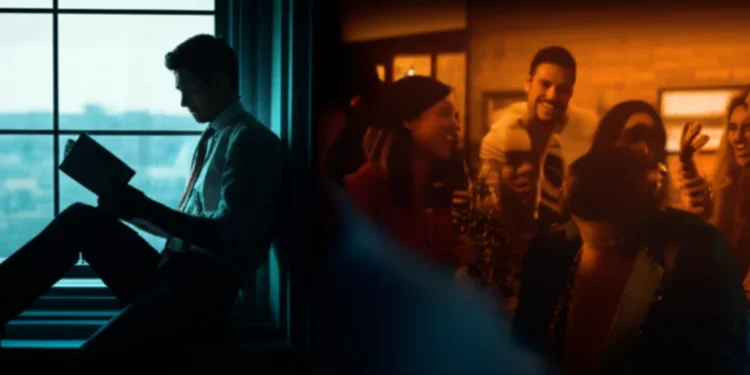 Professional contemplating introvert vs extrovert personality traits