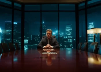 Leadership style quiz - CEO at conference table