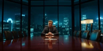 Leadership style quiz - CEO at conference table