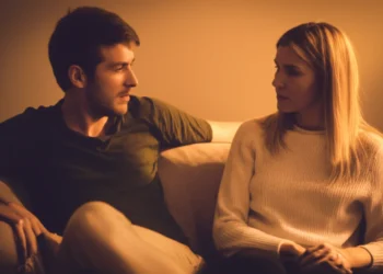 Couple having intimate conversation about love languages