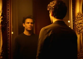 Person looking at their reflection contemplating self-worth patterns
