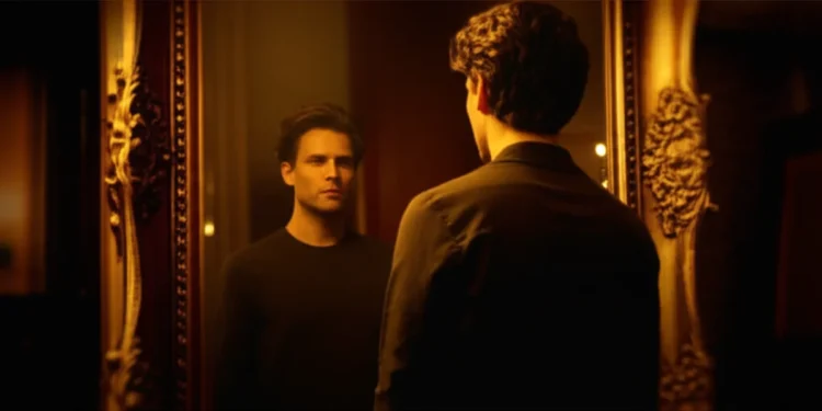 Person looking at their reflection contemplating self-worth patterns