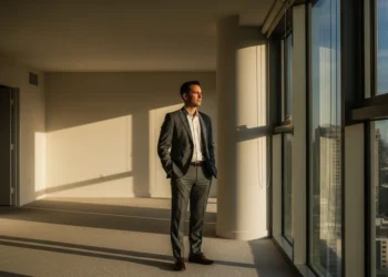 Man contemplating life in empty apartment - scarcity mindset quiz