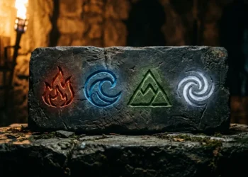 Four elemental symbols carved in stone — temperament quiz