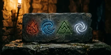 Four elemental symbols carved in stone — temperament quiz