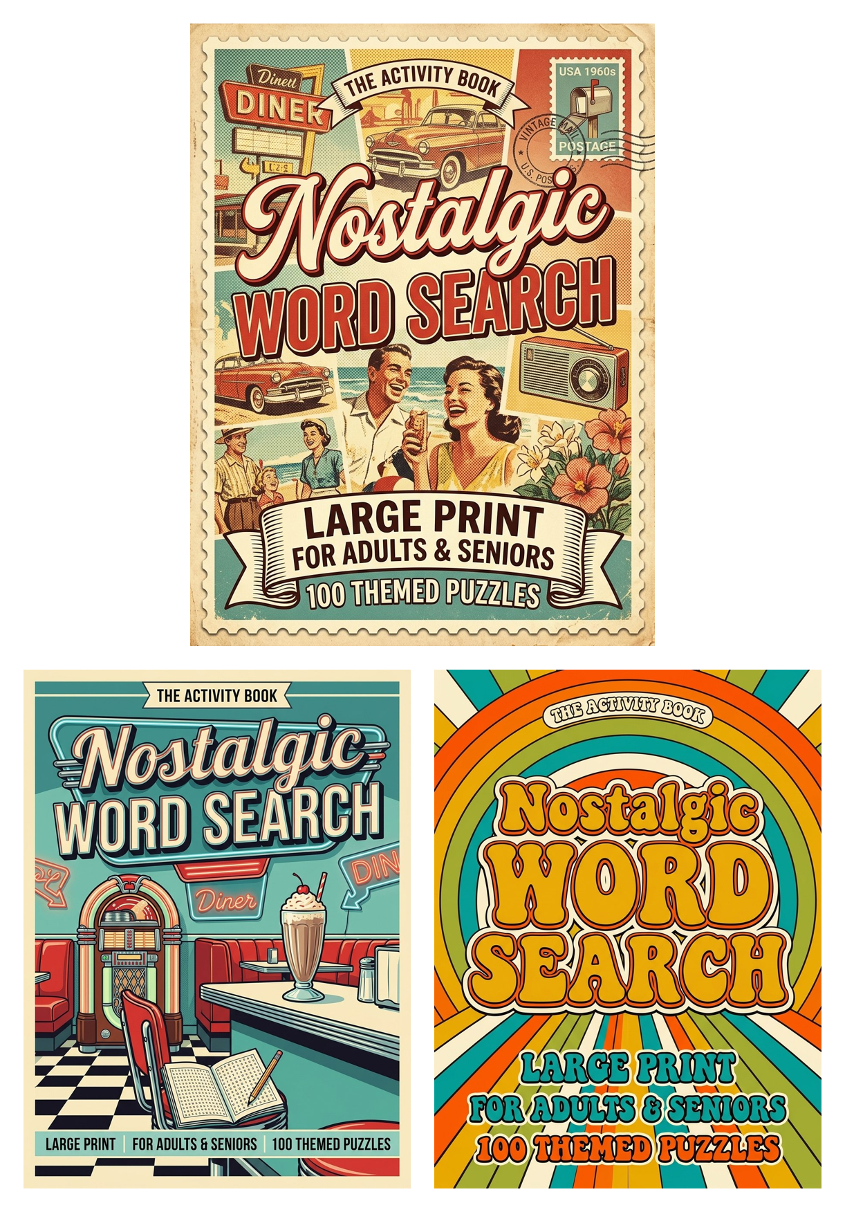Nostalgic Word Search Collection — 3-Book Bundle (Volumes 1-3)