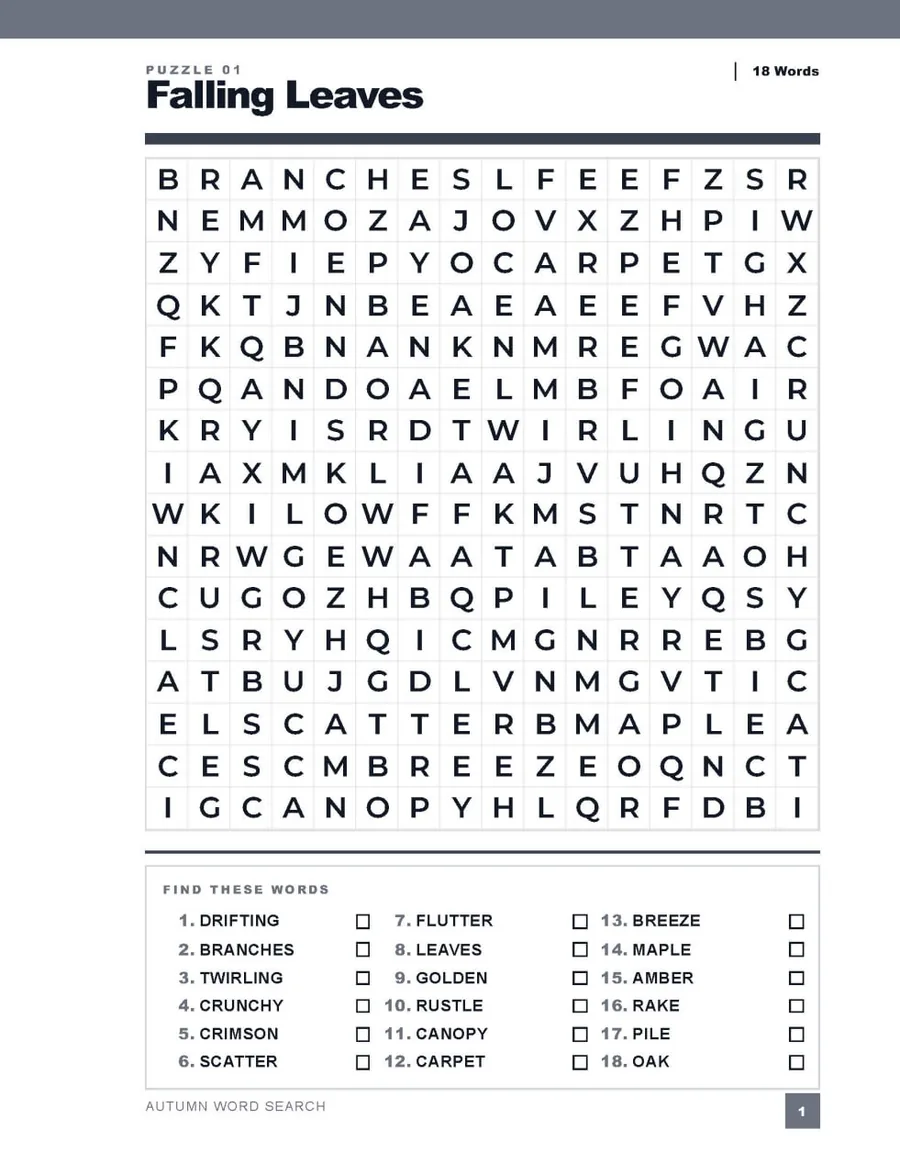 Look inside: Falling Leaves puzzle
