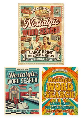Nostalgic Word Search Bundle — Vol. 1-3