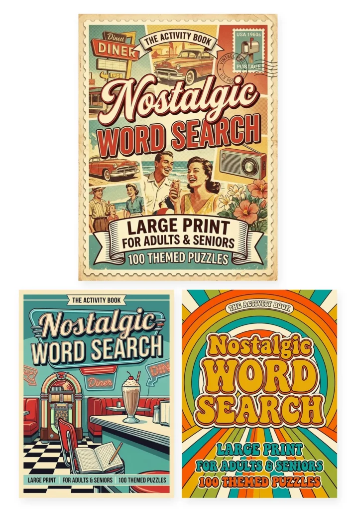 Nostalgic Word Search Bundle — Vol. 1-3