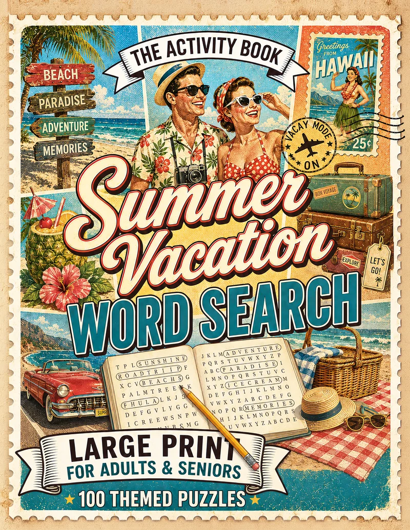 Summer Vacation Word Search cover