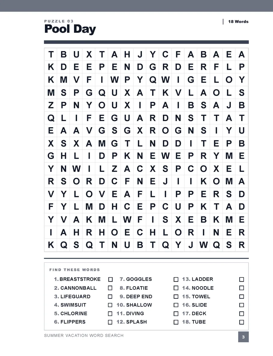 Look inside: Pool Day puzzle