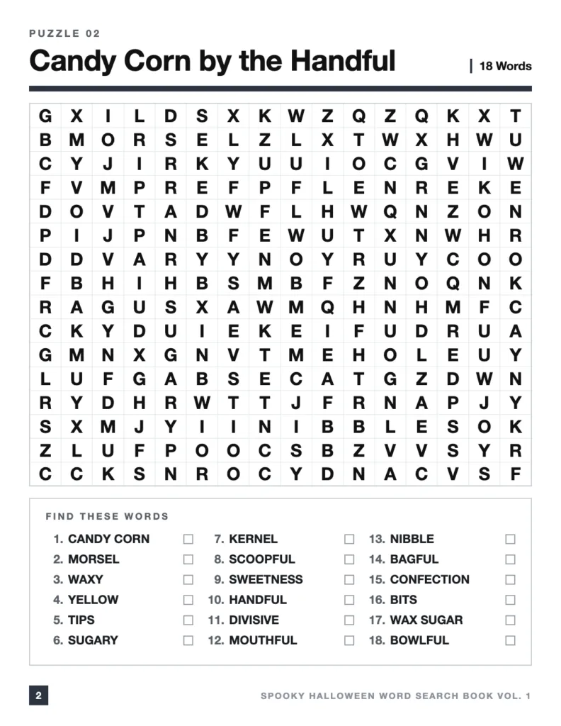 Spooky Halloween Word Search Vol. 1