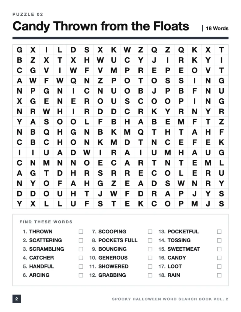 Spooky Halloween Word Search Vol. 2