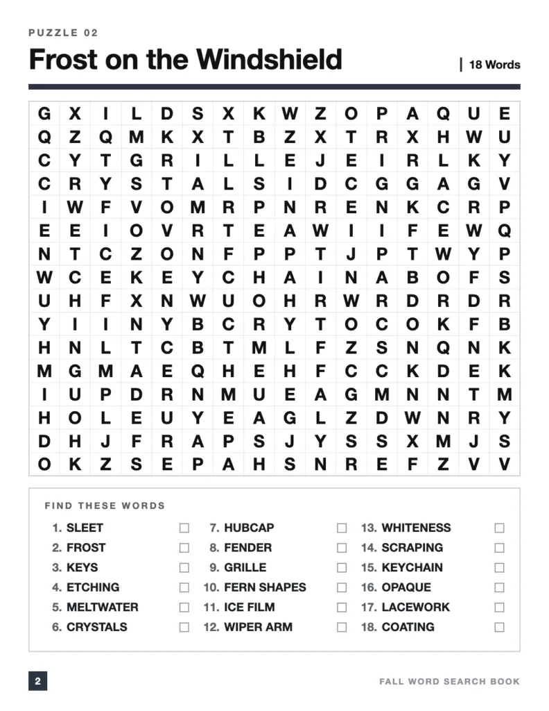 Fall Word Search