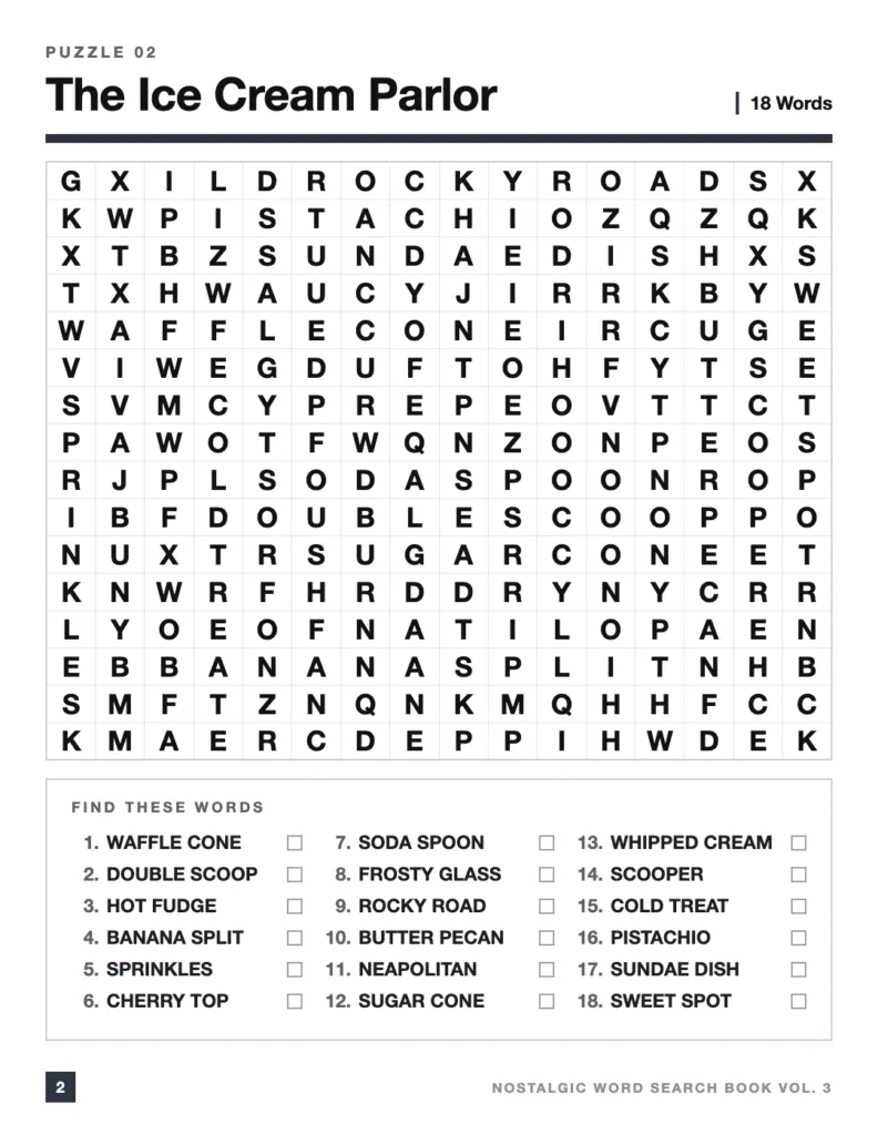 Nostalgic Word Search Vol. 3